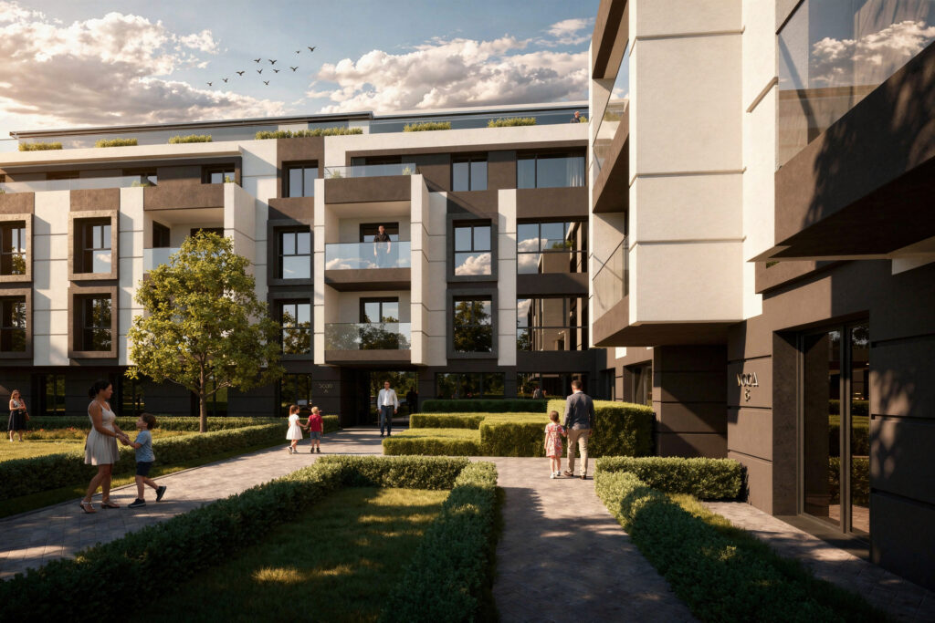 BS Residence II – inner courtyard (visualization)